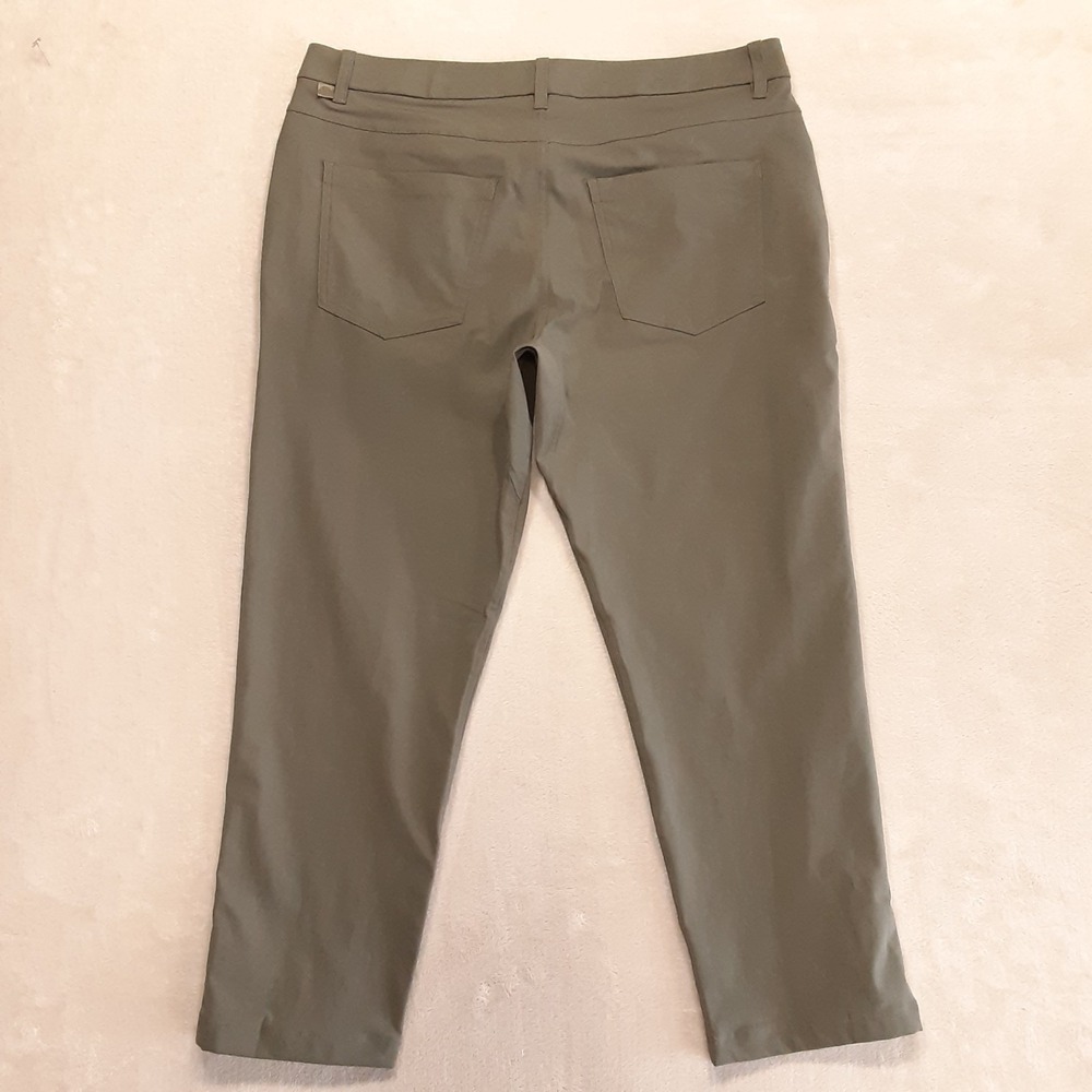 Lululemon Mens ABC Classic Pants 35 Inseam 25" Hem Warpstreme Army Green LM5AQGS - Picture 2 of 8